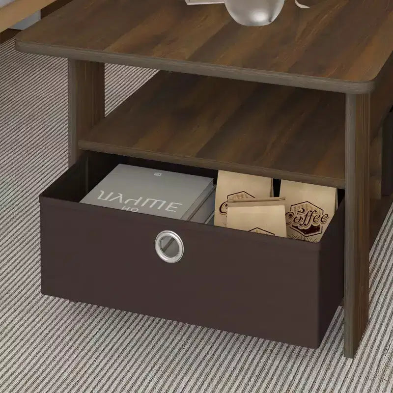 HOMLUX 31 Table Basse Salon Moderne avec Tiroir de Rangement et Étagère Ouverte
