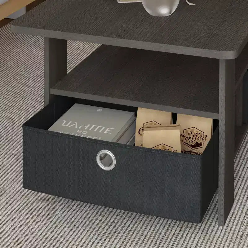 HOMLUX 31 Table Basse Salon Moderne avec Tiroir de Rangement et Étagère Ouverte