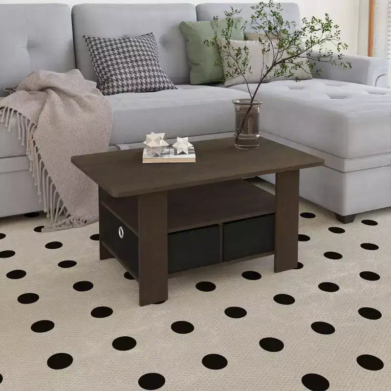 HOMLUX 31 Table Basse Salon Moderne avec Tiroir de Rangement et Étagère Ouverte