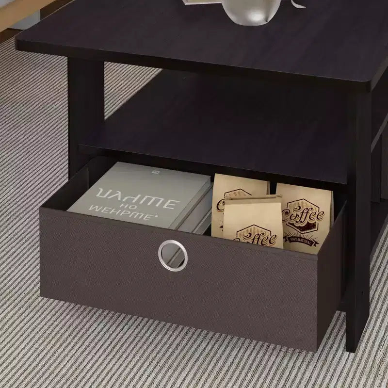 HOMLUX 31 Table Basse Salon Moderne avec Tiroir de Rangement et Étagère Ouverte
