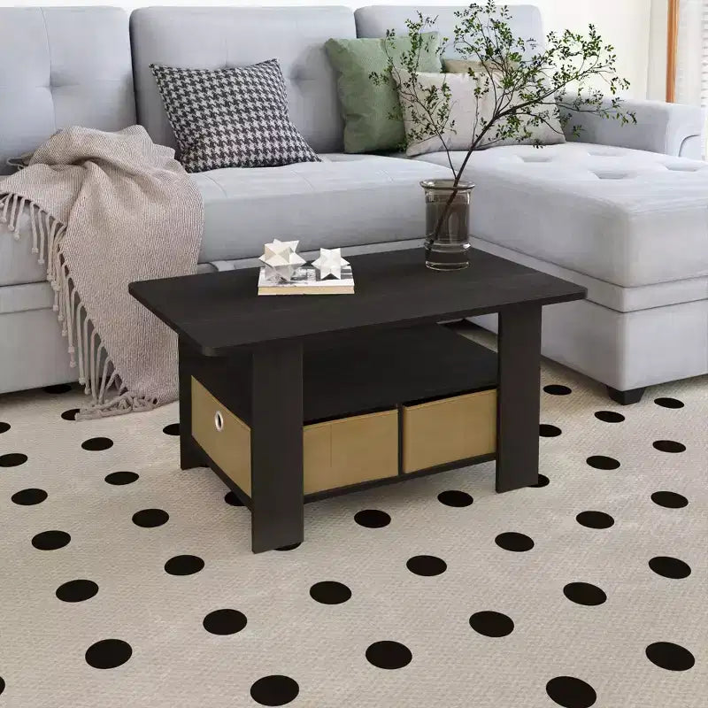 HOMLUX 31 Table Basse Salon Moderne avec Tiroir de Rangement et Étagère Ouverte