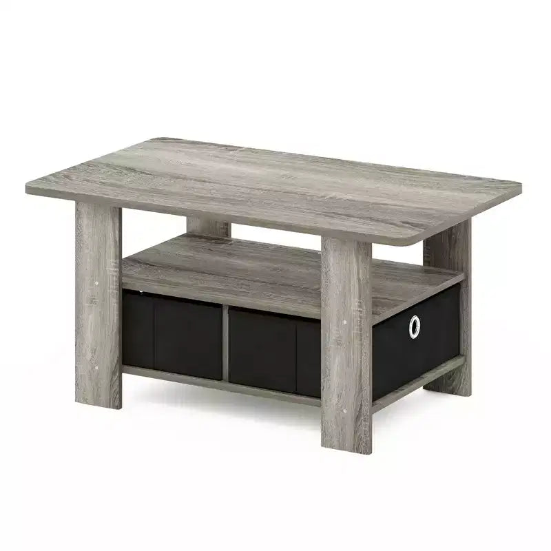 HOMLUX 31 Table Basse Salon Moderne avec Tiroir de Rangement et Étagère Ouverte