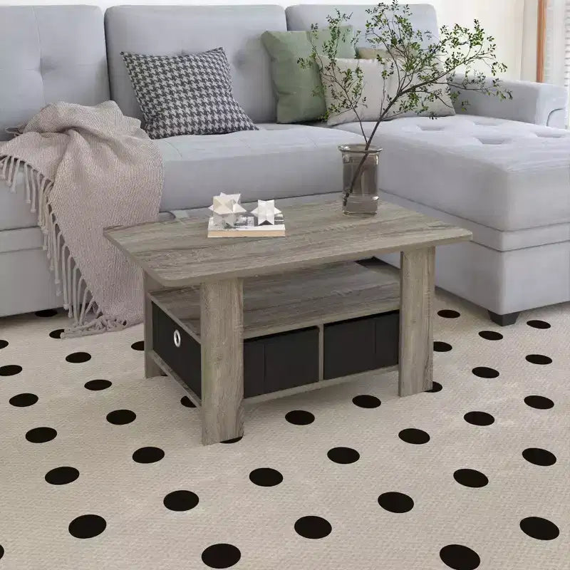 HOMLUX 31 Table Basse Salon Moderne avec Tiroir de Rangement et Étagère Ouverte