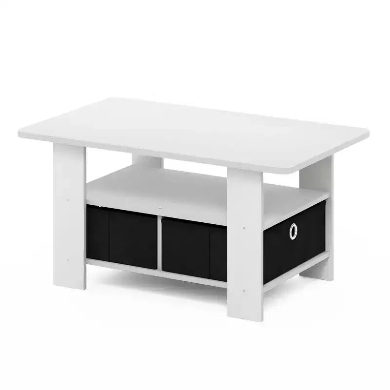 HOMLUX 31 Table Basse Salon Moderne avec Tiroir de Rangement et Étagère Ouverte