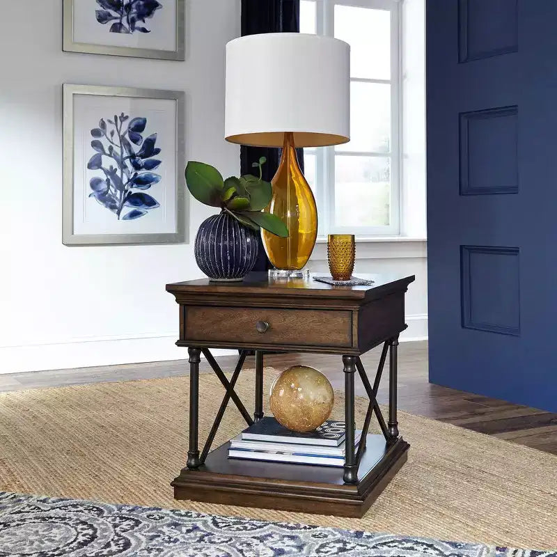 Liberty Furniture,Tribeca Drawer End Table in Cordovian Brown