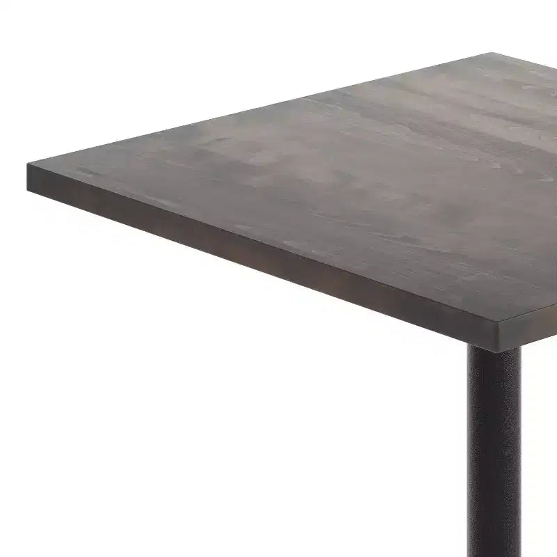 Flash Furniture Bennett Dessus de table commercial carré en bois massif avec pied en X en fonte résistant à la rouille de 76,2 x 76,2 cm pour table à manger