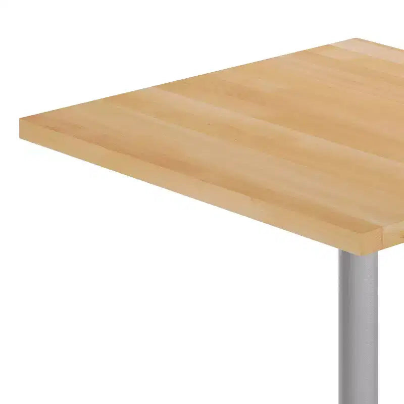 Flash Furniture Bennett Dessus de table commercial carré en bois massif avec pied en X en fonte résistant à la rouille de 76,2 x 76,2 cm pour table à manger