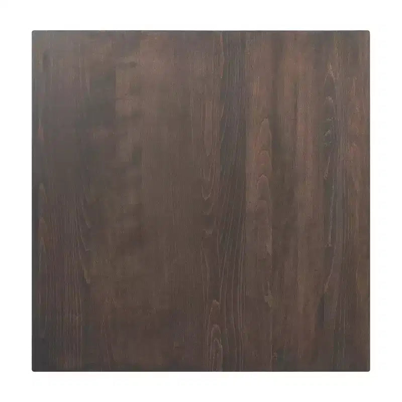 Flash Furniture Bennett Dessus de table commercial carré en bois massif avec pied en X en fonte résistant à la rouille de 76,2 x 76,2 cm pour table à manger