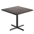 Flash Furniture Bennett Dessus de table commercial carré en bois massif avec pied en X en fonte résistant à la rouille de 76,2 x 76,2 cm pour table à manger