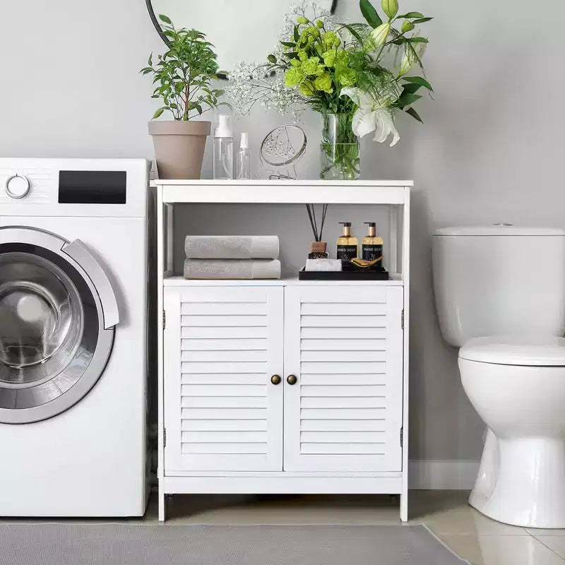 Karl Home31.5in Two-Door Bathroom Cabinet White