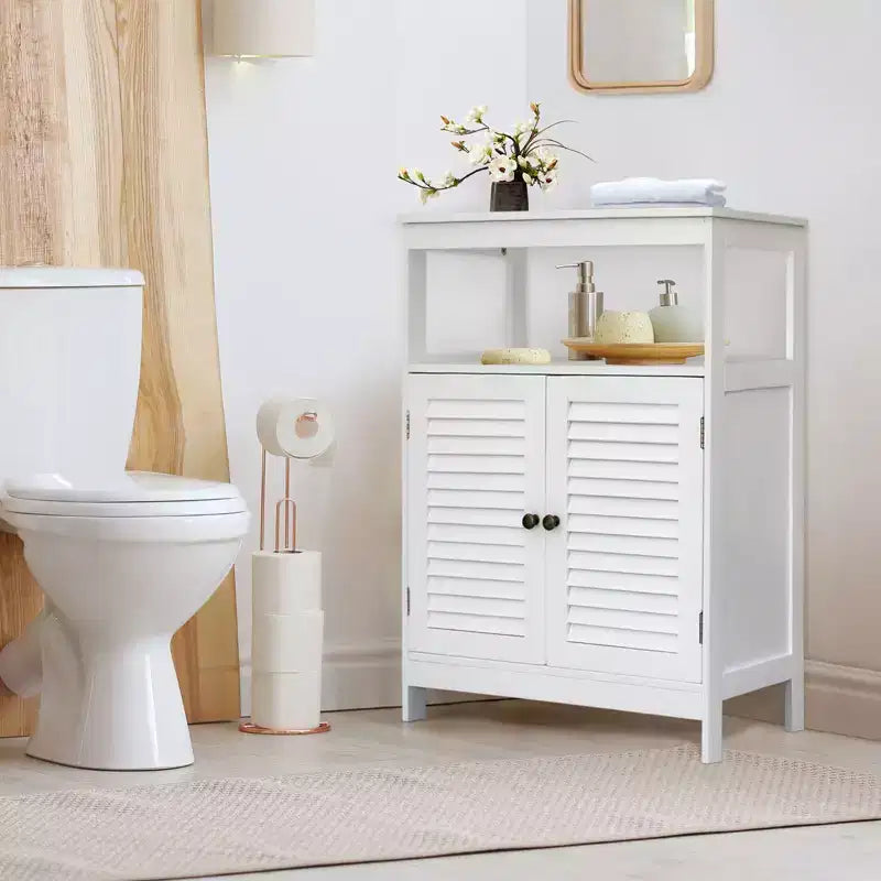 Karl Home31.5in Two-Door Bathroom Cabinet White