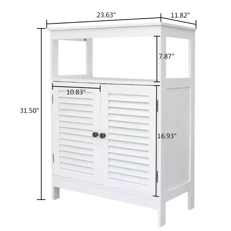 Karl Home31.5in Two-Door Bathroom Cabinet White