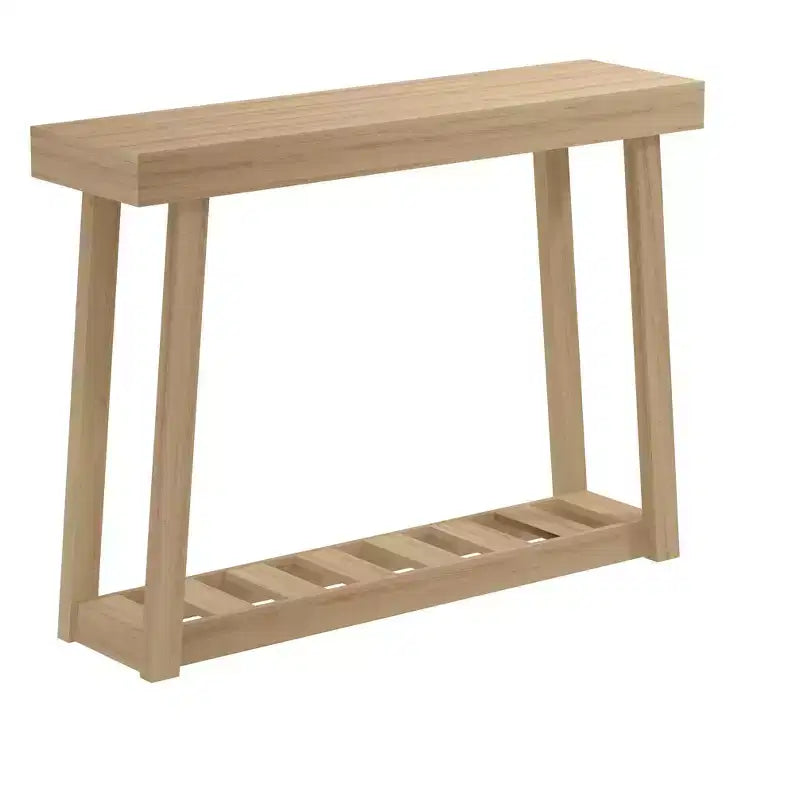 Galano Wood Console Table with Bottom Shelf 43 W x 12 D x 32 H