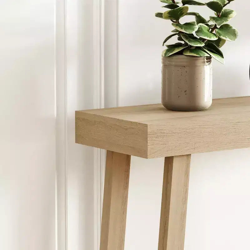 Galano Wood Console Table with Bottom Shelf 43 W x 12 D x 32 H