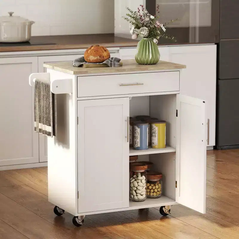 Dessertes de cuisine roulantes avec tiroir, armoire de rangement et porte-serviettes