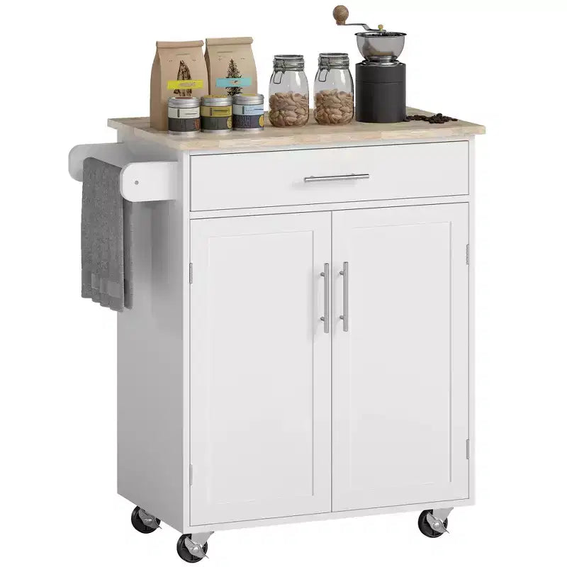 Dessertes de cuisine roulantes avec tiroir, armoire de rangement et porte-serviettes