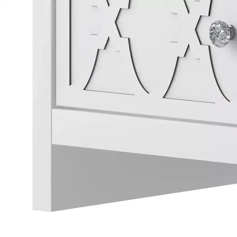 Galano 2-Drawer Nightstand with Open Shelf in White 22.8 W  15.7 D  26.8 H