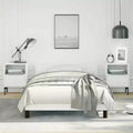 Bed Frame With Headboard White Faux leather, Plywood, Engineered wood