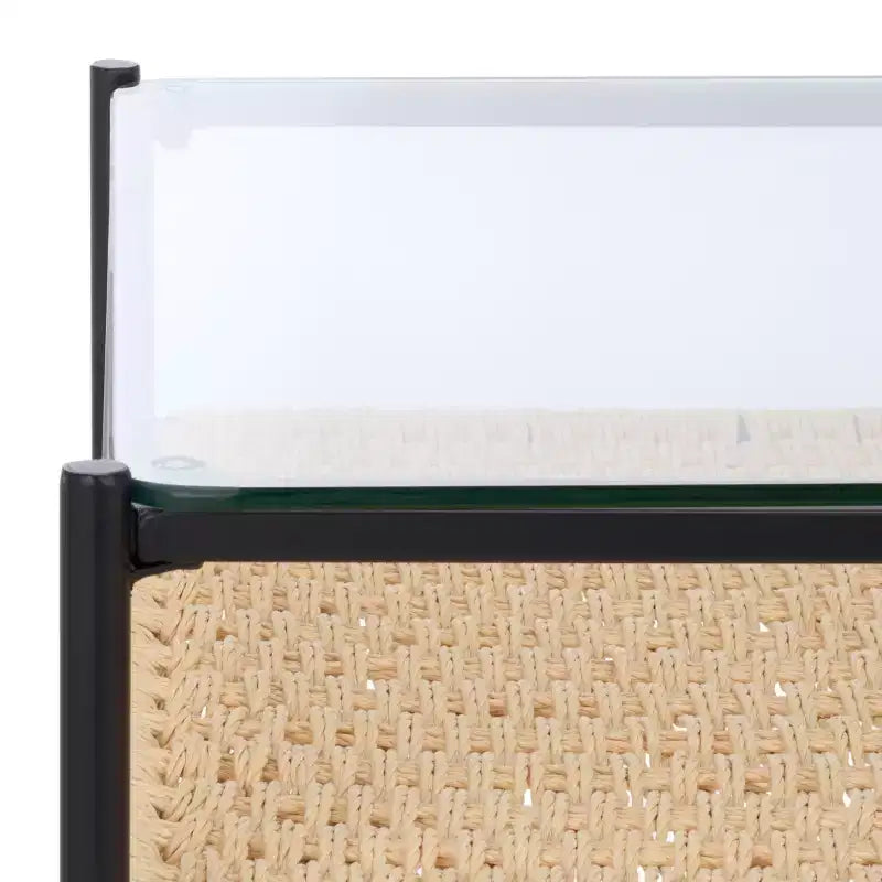 Omaka 1 Shelf Coffee Table - COF2308A - Natural/Black - Safavieh