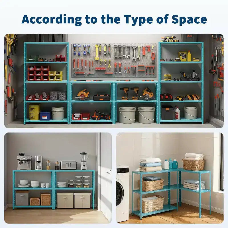 COZONY 5 Shelf Storage Unit, Heavy Duty Metal Adjustable Shelving for Garage Pantry Kitchen