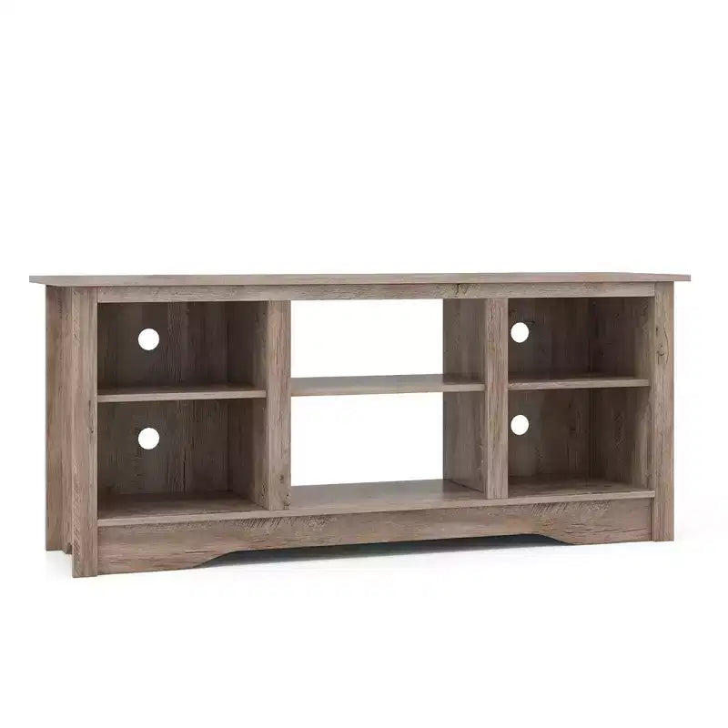 Costway 58 TV Stand Entertainment Center w/ 3-Adjustable Shelves for 65 TV Grey