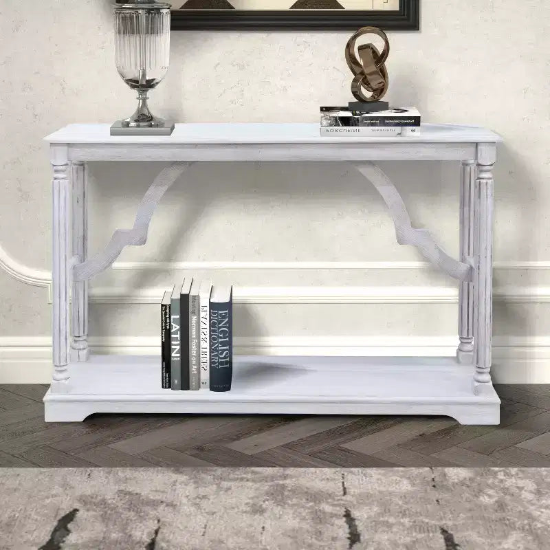 Galano Wood Console Table with Lower Shelf 45.9 W x 11.8 D x 29.9 H