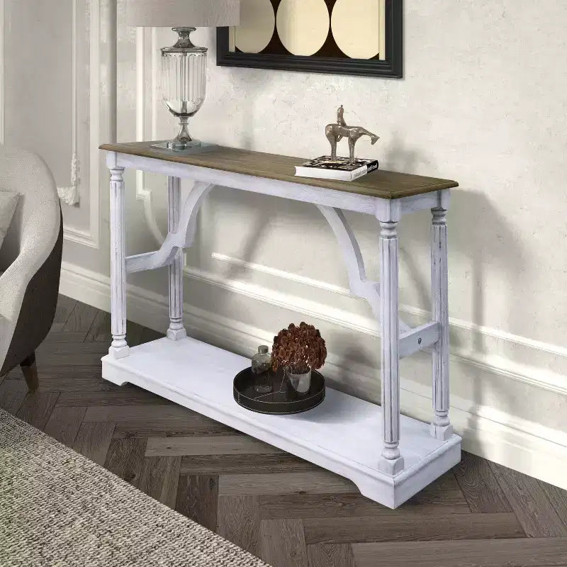 Galano Wood Console Table with Lower Shelf 45.9 W x 11.8 D x 29.9 H