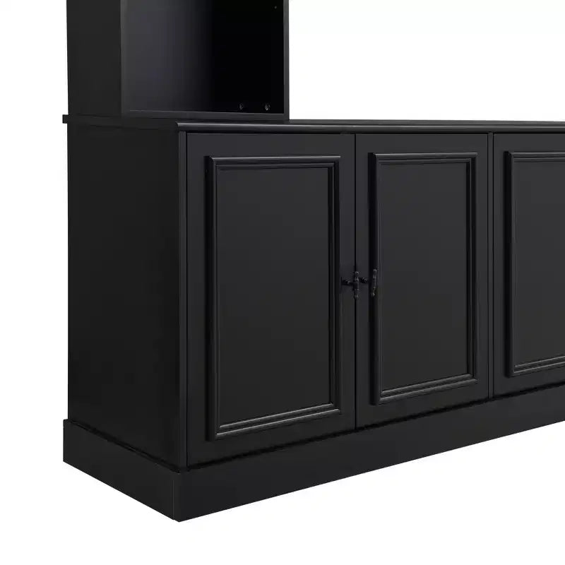 Wall Unit Entertainment Center with Bookshelf for 70 TV, Media Console Table with Bridge, TV Stand with Adjustable Shelf