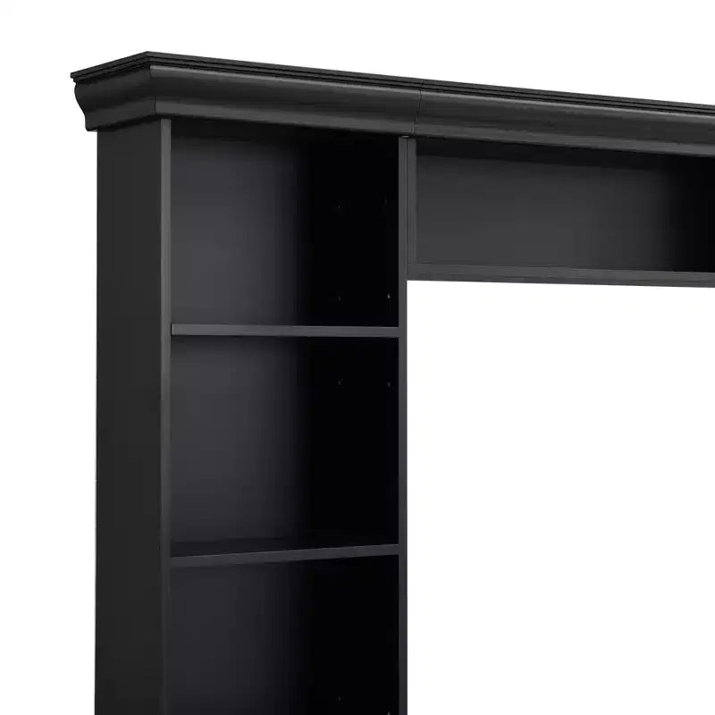 Wall Unit Entertainment Center with Bookshelf for 70 TV, Media Console Table with Bridge, TV Stand with Adjustable Shelf