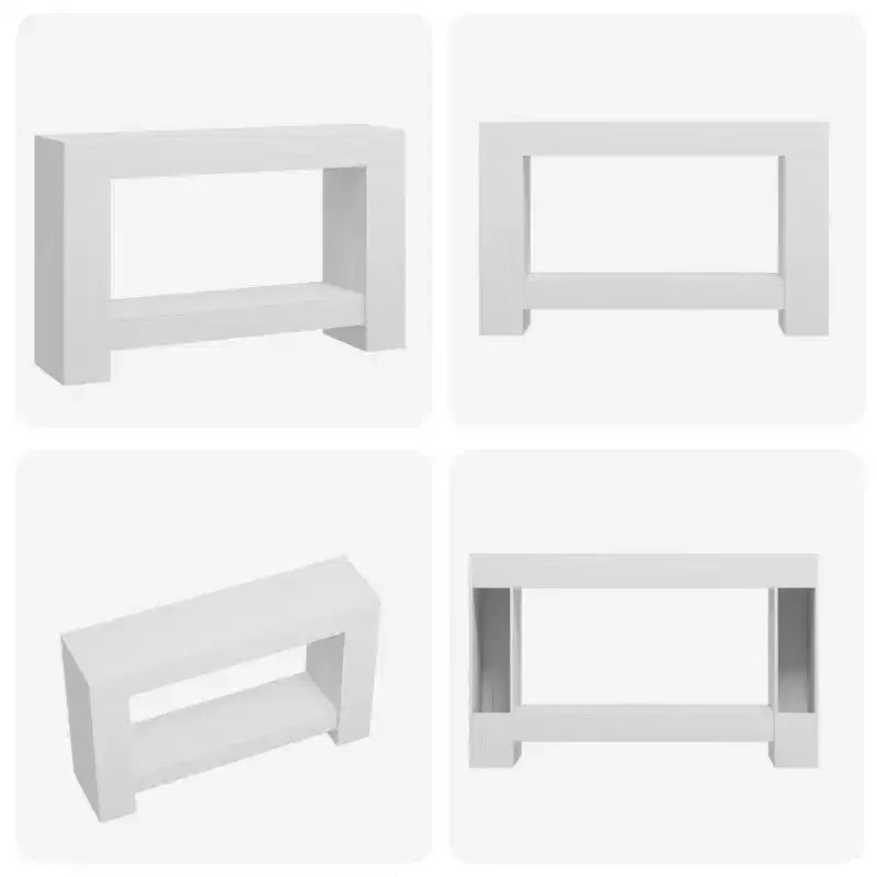 2-Tier Long Console Table Sofa Table, Farmhouse Entryway Accent Table Behind Couch for Entrance, Hallway, Living Room