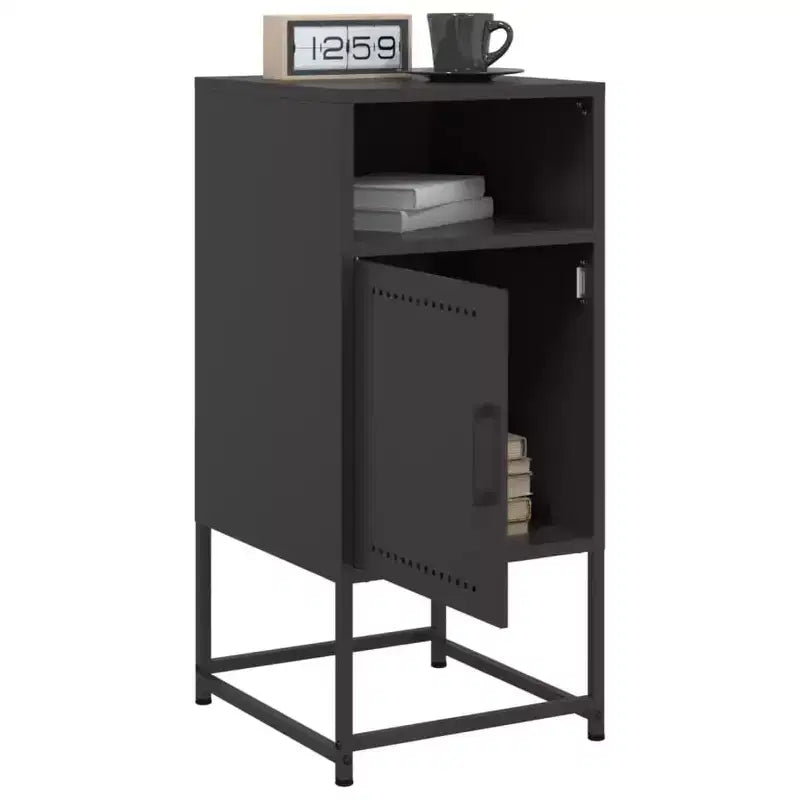 vidaXL Bedside Cabinet Nightstand Side End Table Home Bedroom Furniture Steel
