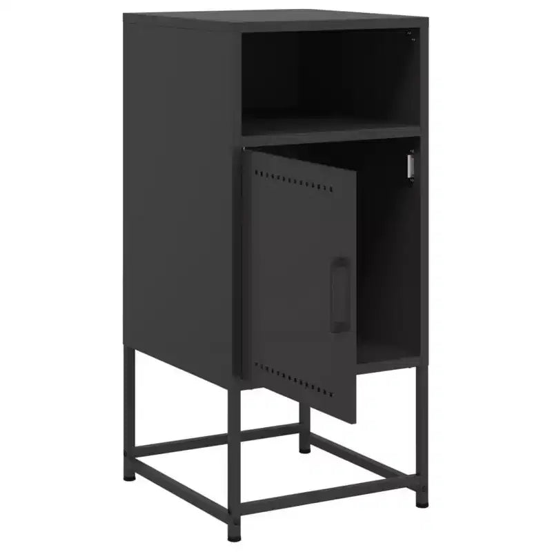 vidaXL Bedside Cabinet Nightstand Side End Table Home Bedroom Furniture Steel