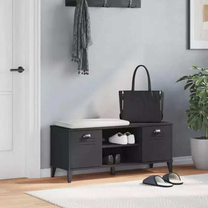 vidaXL Shoe Bench Storage Shelf Organizer Hallway Furniture Solid Wood Pine