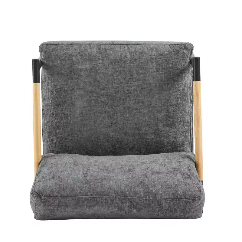 MAYEERTY 27.56 Modern Accent Chair, Plush Cushions Minimalist Metal Frame Wooden Armrest, Living Room Bedroom Office