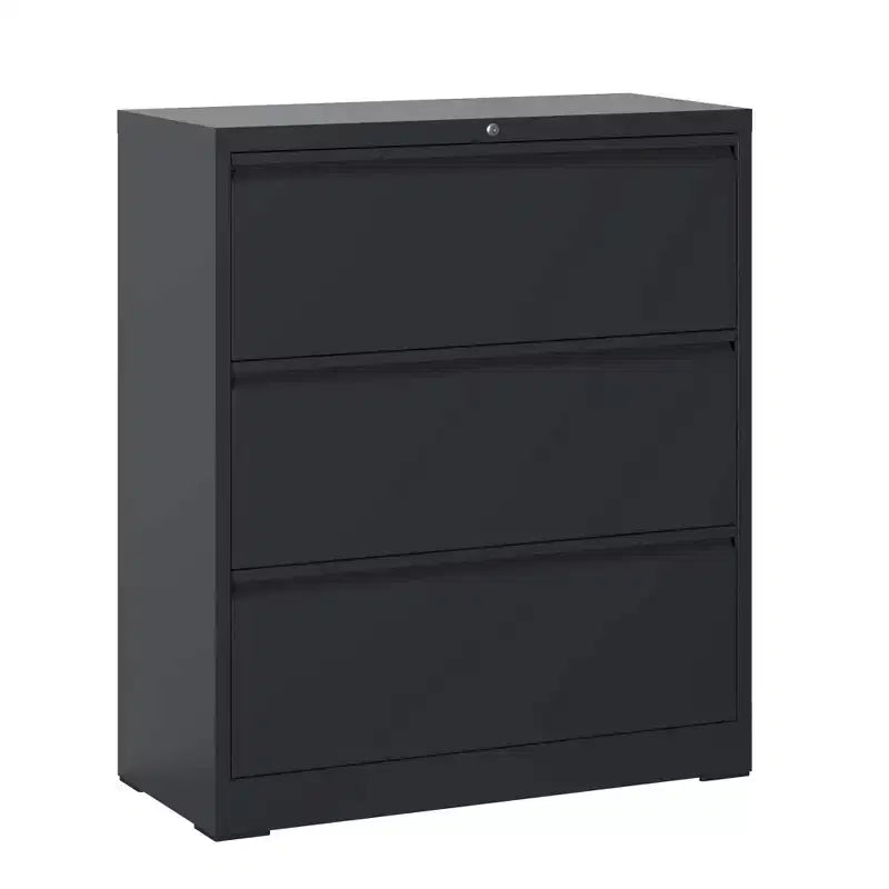 VIYET 40H Lockable Lateral File Cabinet - Heavy-Duty Metal for Home Office, Silent Full-Extension Slides, Anti-Tilt, Fits Letter/Legal/A4/F4