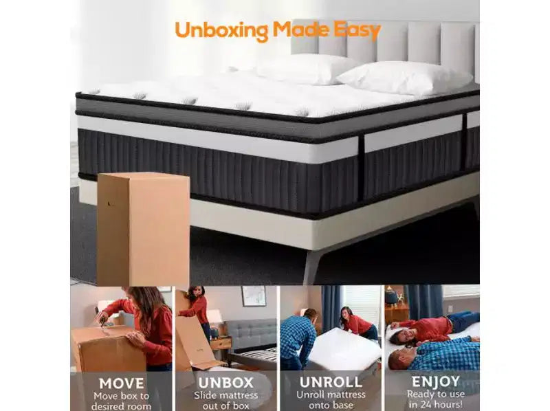 Medium Firm 14 Queen Gel Memory Foam Mattress, CertiPUR-US Certified