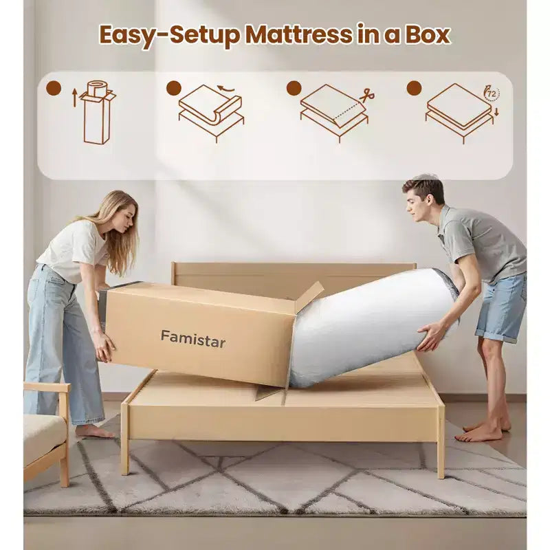 14 in King Size Mattress, Cooling Memory Foam Mattress for Comfort Sleep & Pressure Relief, Mattress in a Box, Medium Firm