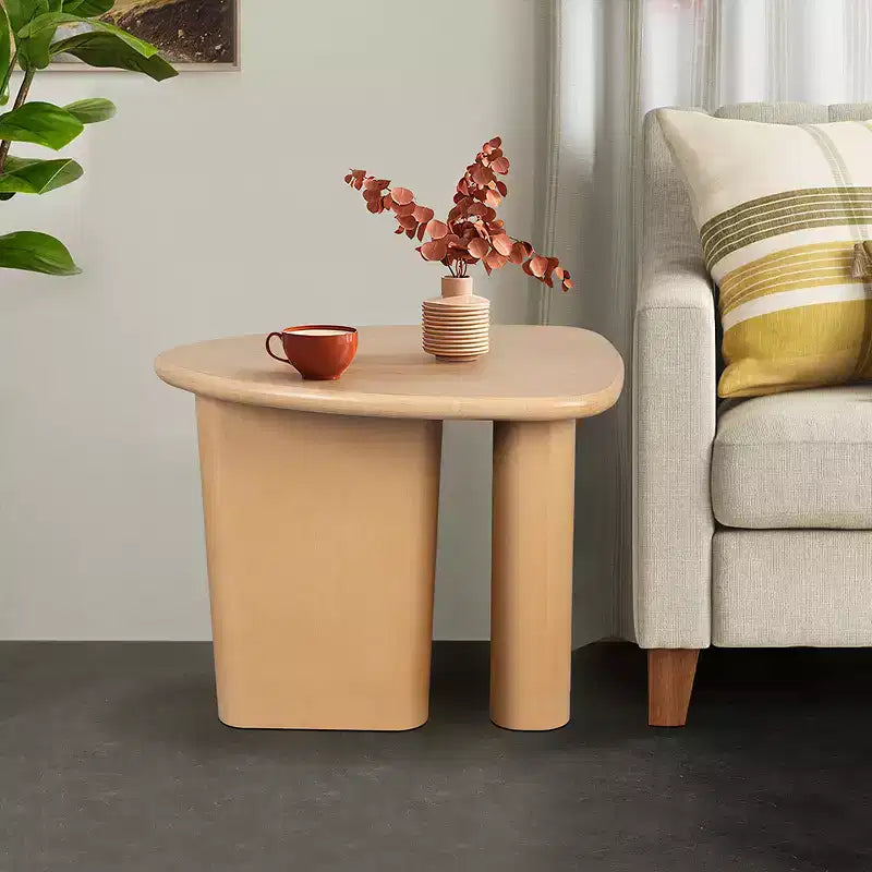 Wooden End Table, Tapered Tabletop Small Side Table, Simple Coffee Tea Table for Living Room, Bedroom, Sofa, Household Accent Table
