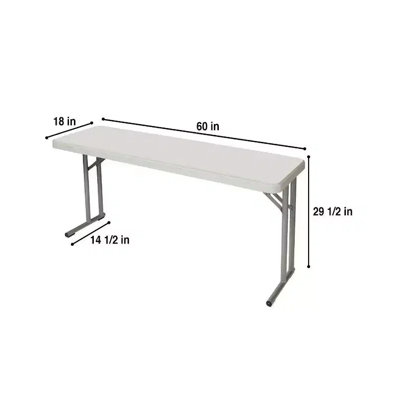 Tavolo da banchetto pieghevole resistente 18x60", antigraffio e resistente al calore, capacità 317 kg.