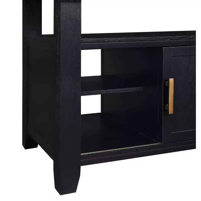 Yves Counter Height Dining Table with Storage Rubbed Charcoal - Steve Silver Co.