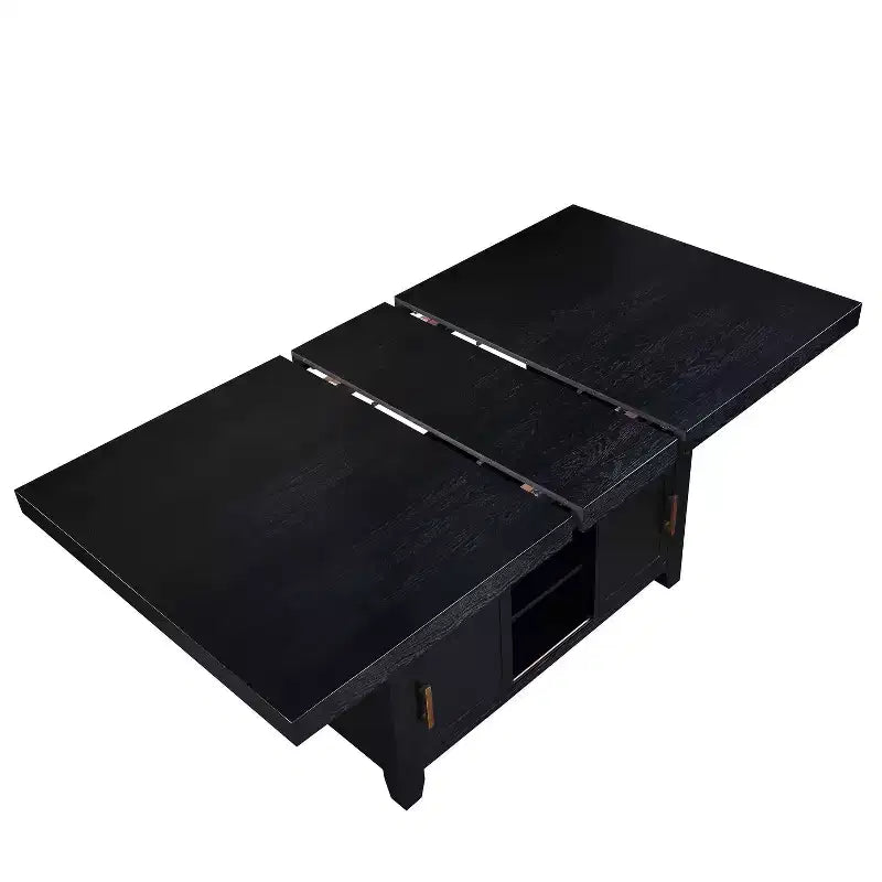 Yves Counter Height Dining Table with Storage Rubbed Charcoal - Steve Silver Co.