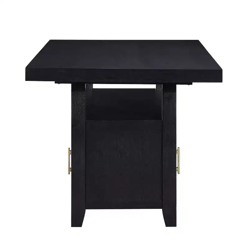 Yves Counter Height Dining Table with Storage Rubbed Charcoal - Steve Silver Co.