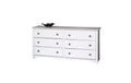 6 Drawer Dresser White - Prepac: Modern Storage Cabinet with Metal Glides & Safety Stops