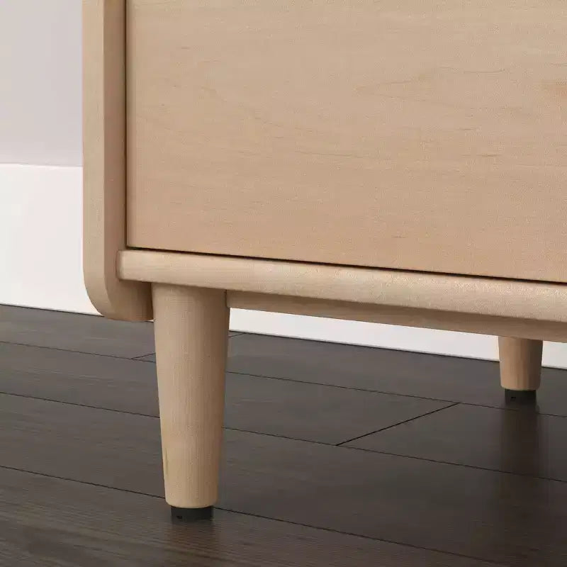 Clifford Place Office Credenza Natural Maple - Sauder: Media Stand with Adjustable Shelf & File Storage