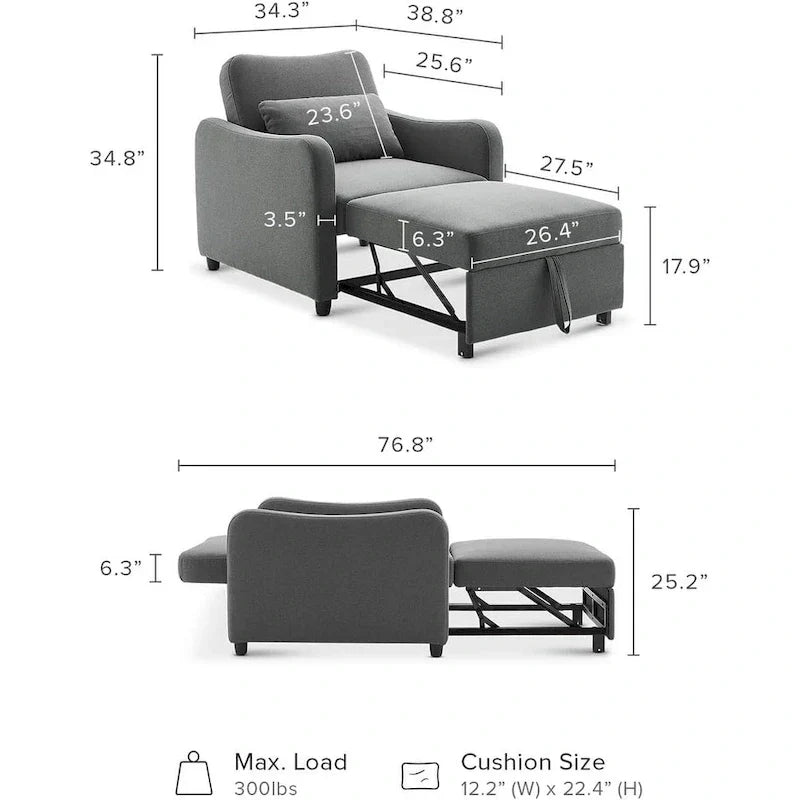Mopio Sophie Poltrona Letto Trasformabile 4 in 1