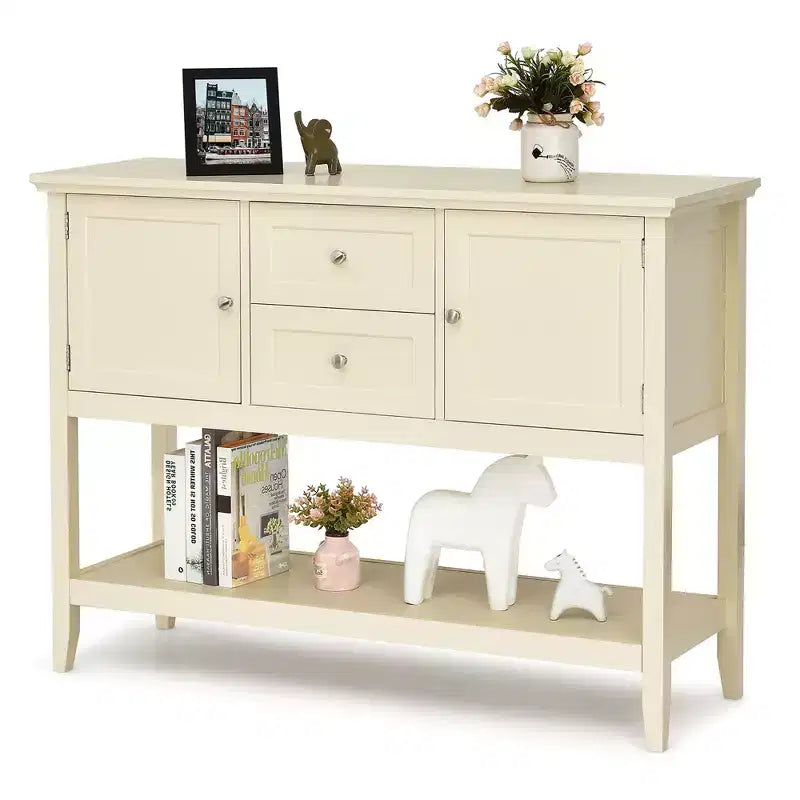 Credenza Consolle in Legno con Cassetti e Ante, Multicolore