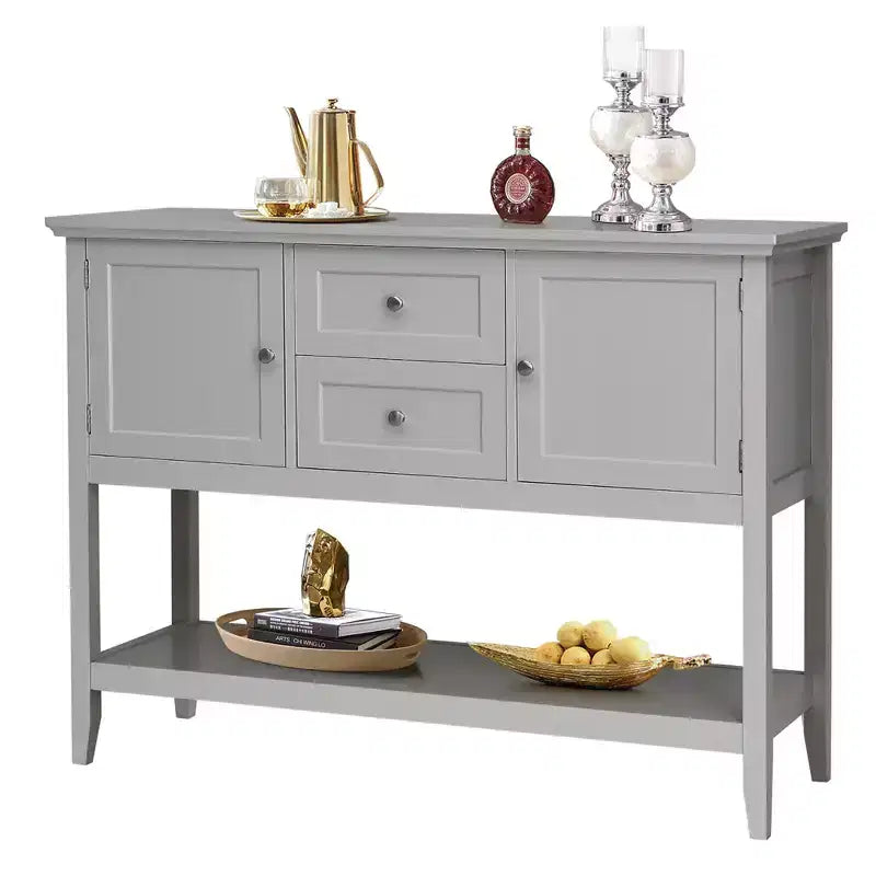 Credenza Consolle in Legno con Cassetti e Ante, Multicolore