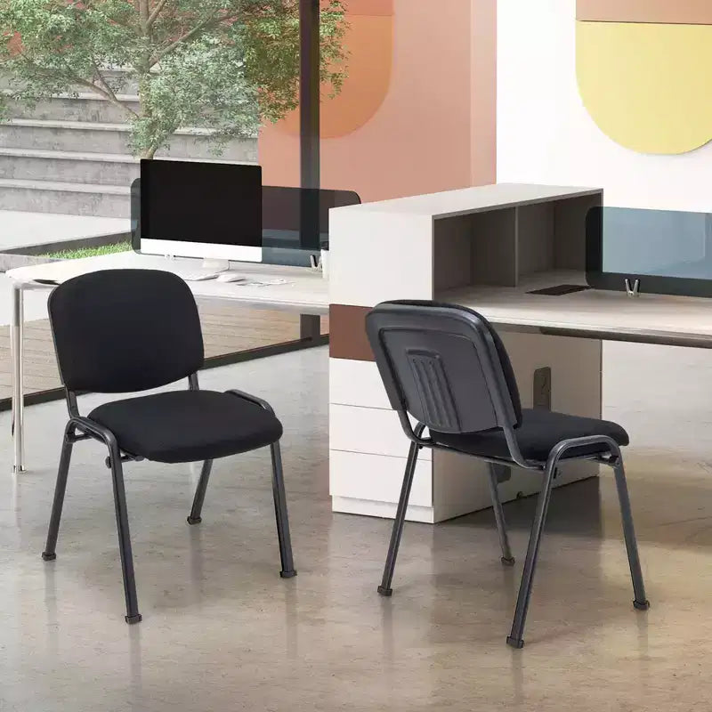 Costway Set of 10 Office Guest Chair Stackable Reception Chair Waiting Conference Room