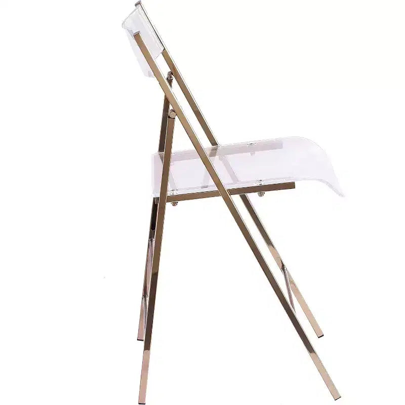 InterSpaceLiving Kasper Flex Luxury Modern Folding Chairs Acrylic Lucite PK