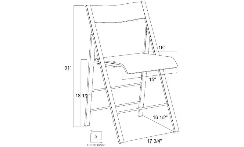 InterSpaceLiving Kasper Flex Luxury Modern Folding Chairs Acrylic Lucite PK